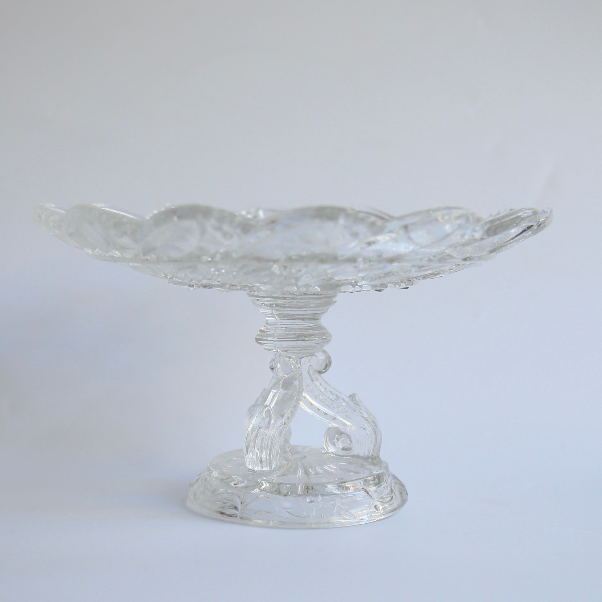 アンティークガラスコンポティエ – BROCANTE