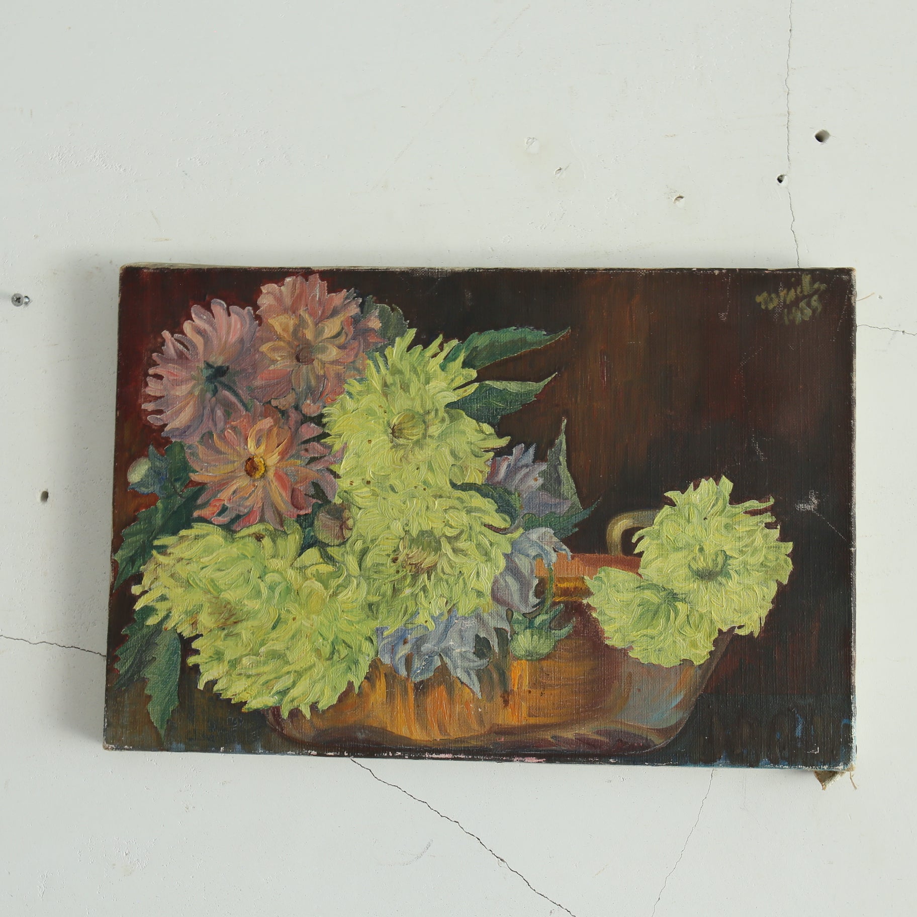 自由が丘 ブロカント購入 アンティーク 油絵