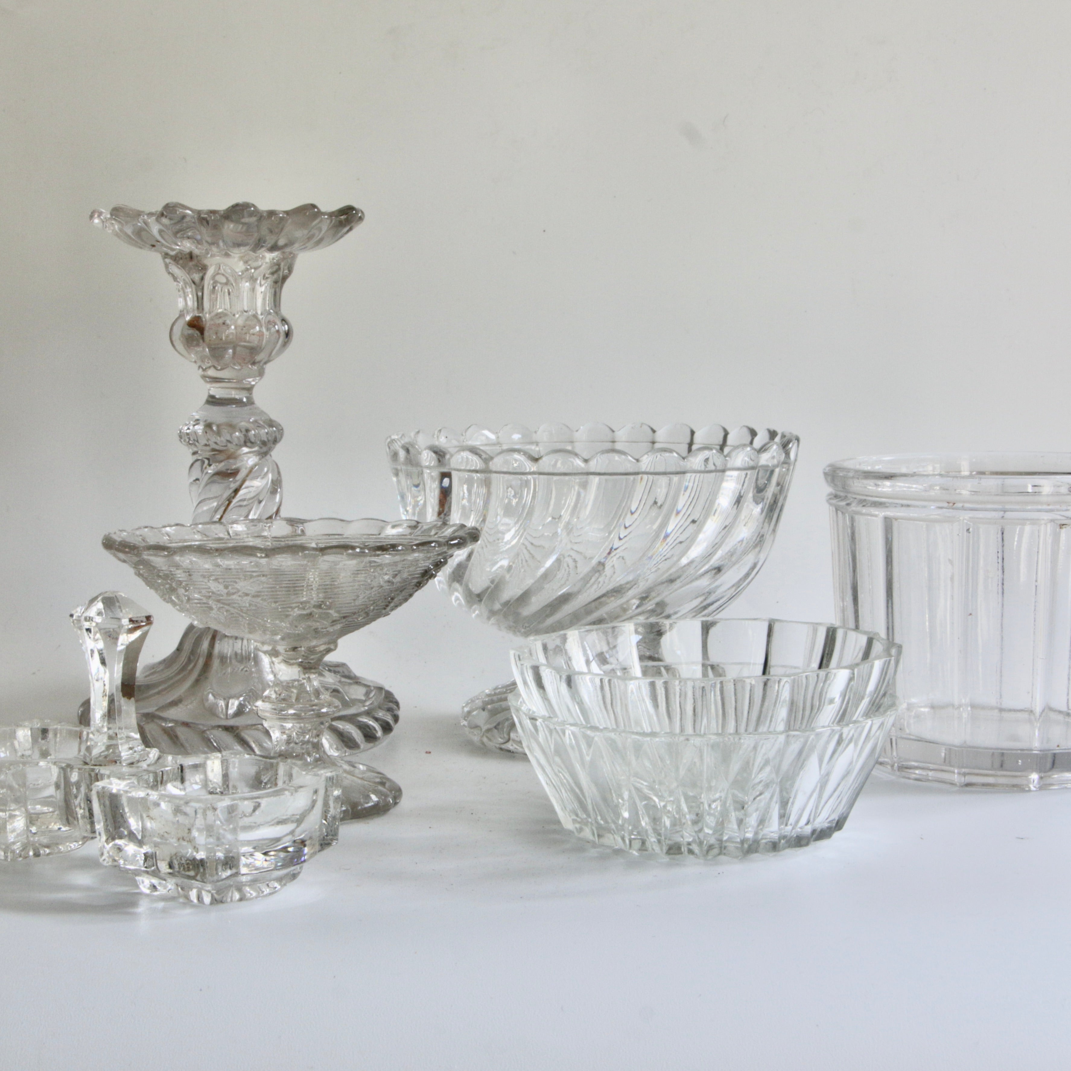 アンティークガラスコンポティエ – BROCANTE