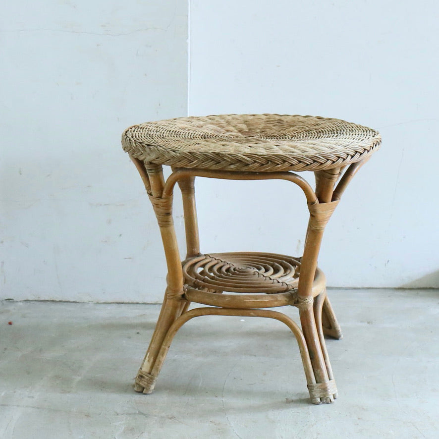 Vintage Rattan Table202412169