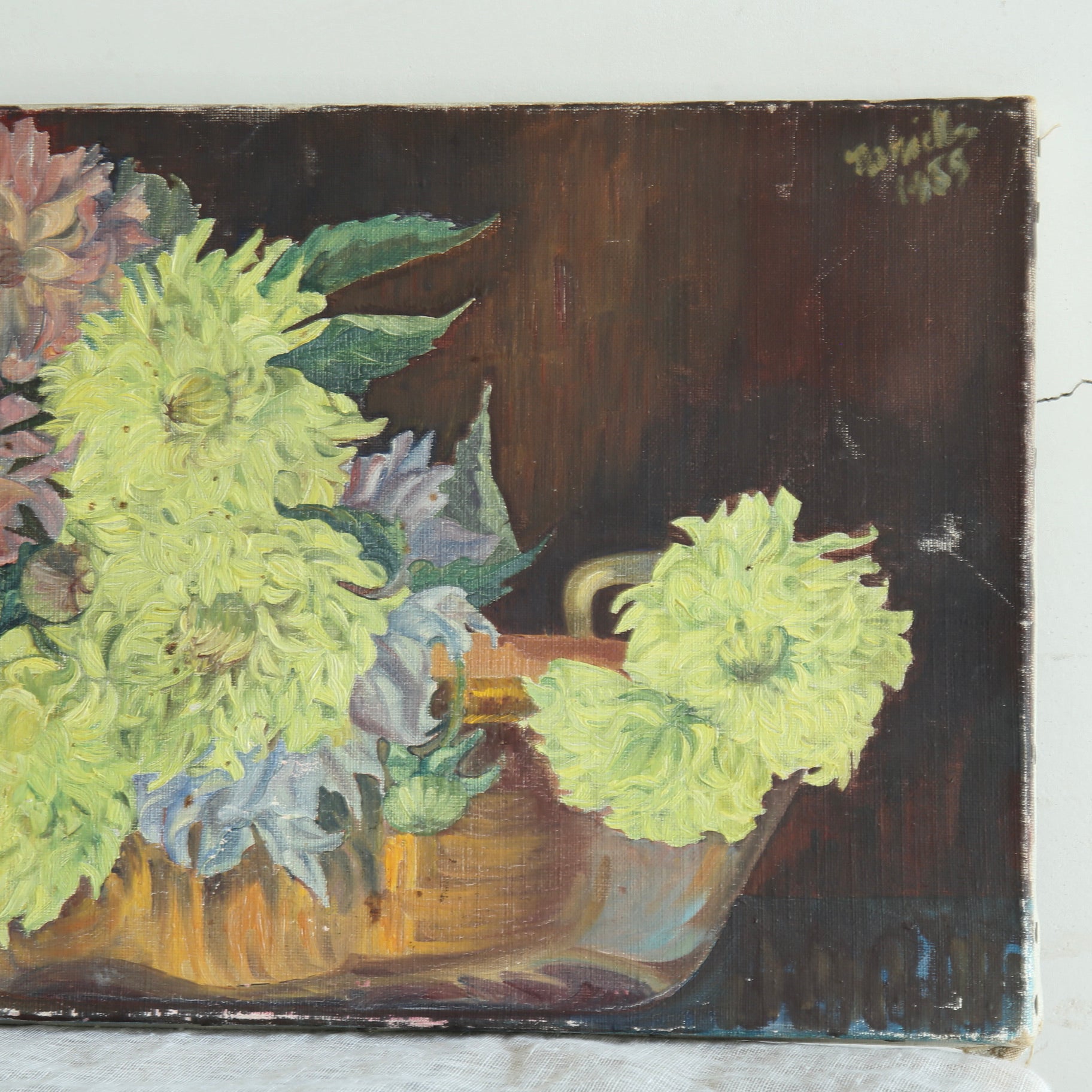 自由が丘 ブロカント購入 アンティーク 油絵